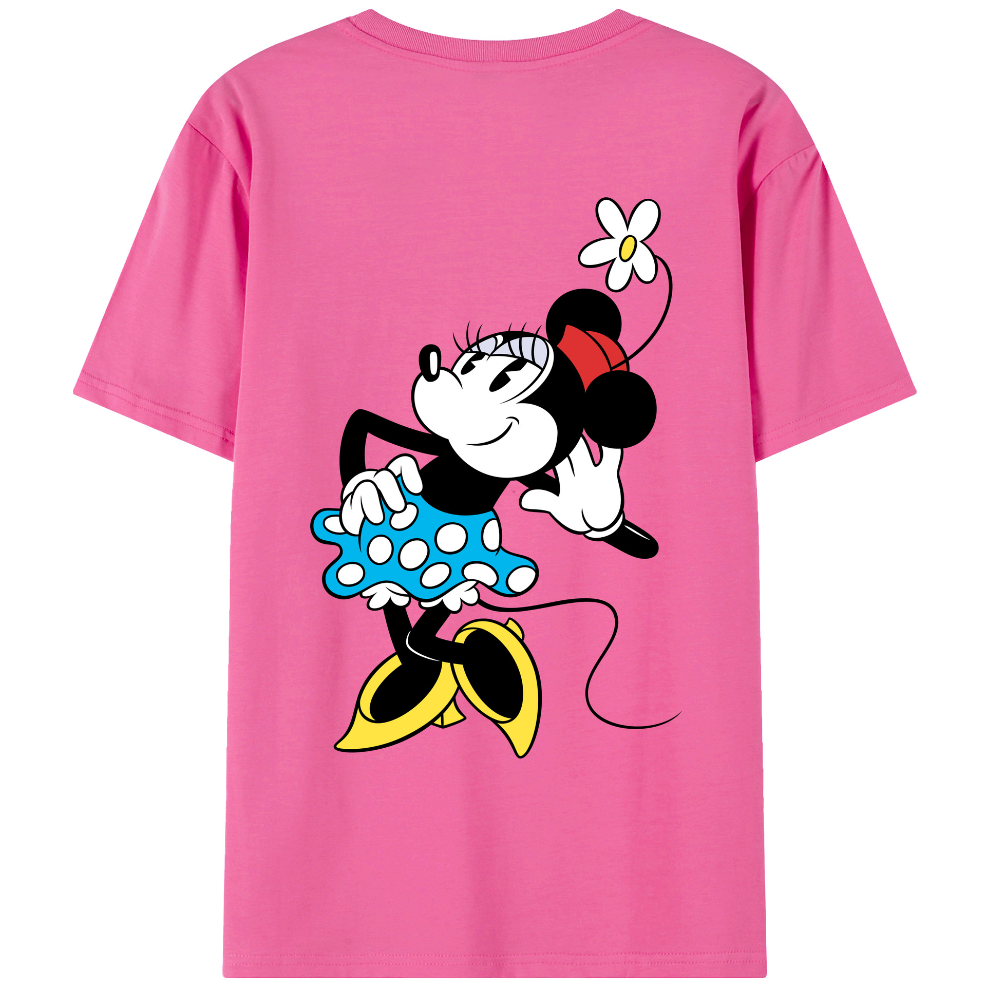 ミッキーマウス Mickey Mouse レディース半袖Tシャツ(バックプリント)